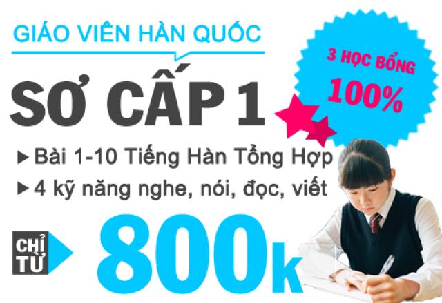 [Lịch khai giảng tháng 11] Tiếng Hàn sơ cấp 1
