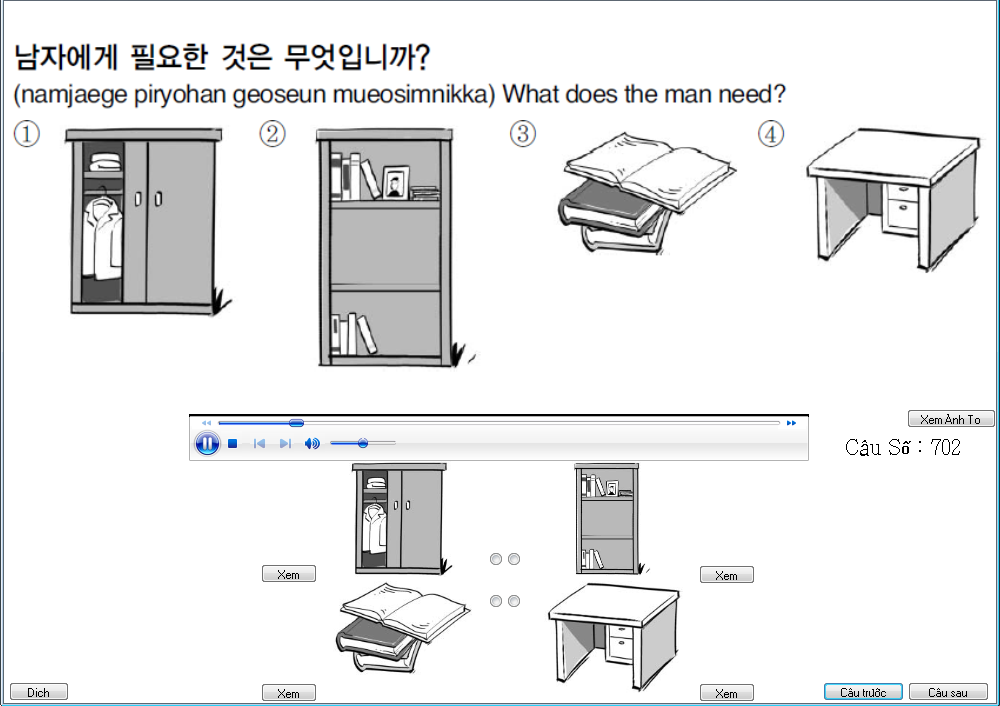 Phần mềm luyện thi năng lực tiếng Hàn KLPT